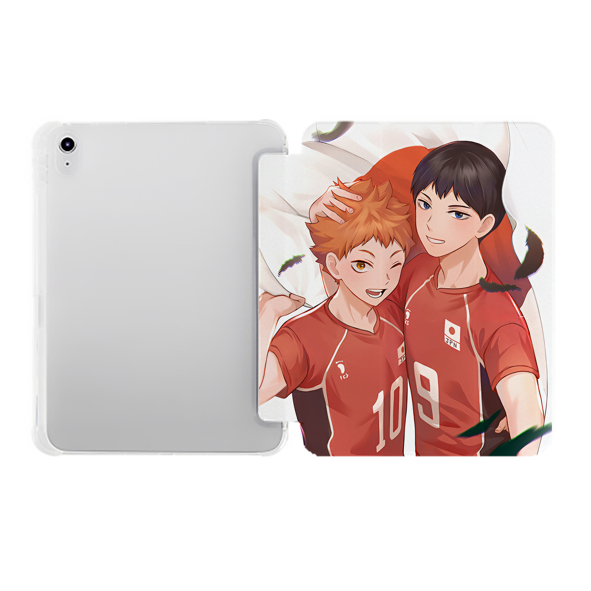 （画像用） ハイキュー!! Haikyu!! IPad ケース ペン収納付き 三つ折りスタンド PUレザー×シリコン 対応機種9.5/10.5/10.9インチ
